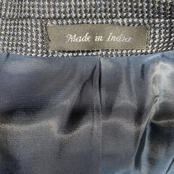 Lauren Ralph Lauren Wool Blazer Men's Sz 46L Sport Coat Navy Blue Gray Classic - Picture 6 of 10